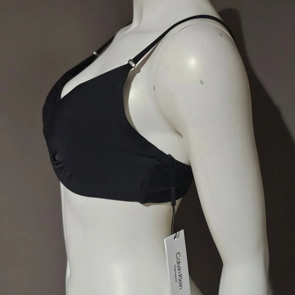 Calvin Klein Twisted Solid Bikini Top - Picture 3 of 8